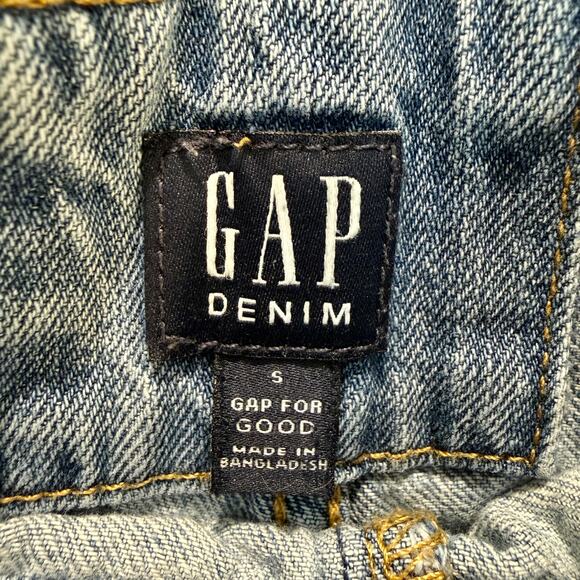 GAP Distressed Patchwork Denim Overalls Women’s Small Gap For Good - Picture 2 of 13